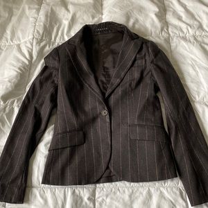 Theory Blazer, Pinstripe, Brown, 4